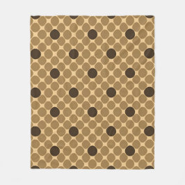 Geometrisch bruin patroon met cirkels fleece deken