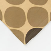 Geometrisch bruin patroon met cirkels fleece deken (Hoek)