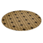 Geometrisch bruin patroon met cirkels snijplank (Hoek)