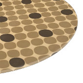 Geometrisch bruin patroon met cirkels snijplank (Hoek)