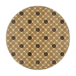 Geometrisch bruin patroon met cirkels snijplank