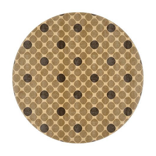 Geometrisch bruin patroon met cirkels snijplank (Voorkant)