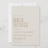 Geometrisch bruin Vrijgezellenfeest met moderne vo Kaart (Voorkant)