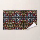 Geometrisch Buitenaards Tech Meerkleurig Patroon Bad Handdoek (Handdoek)
