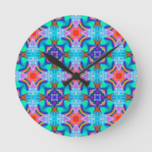 geometrisch caleidoscopisch mandala-patroon ronde klok