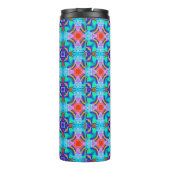 geometrisch caleidoscopisch mandala-patroon thermosbeker (Achterkant)