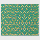 Geometrisch caleidoscopisch mandala smaragdgroen cadeaupapier (Vlak)