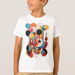 Geometrisch canvas: Abstracte lijnen & cirkels Kin T-shirt