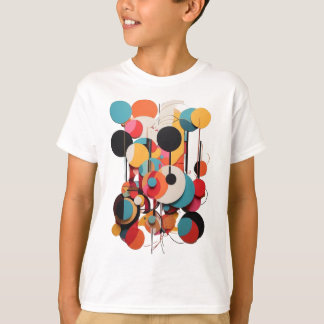 Geometrisch canvas: Abstracte lijnen & cirkels Kin T-shirt