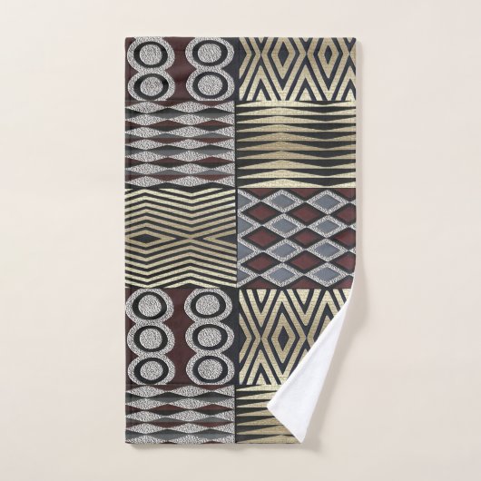 "Geometrisch chique voor uw badkamer" Bad Handdoek (Handdoek)