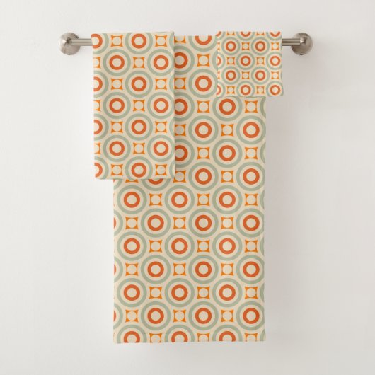  geometrisch cirkelpatroon bad handdoek (Insitu)