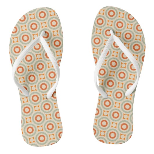  geometrisch cirkelpatroon teenslippers (Voetbed)