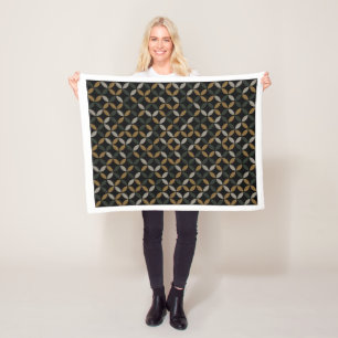 Geometrisch cirkelvormig patroon fleece deken