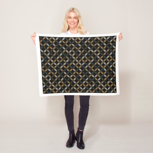 Geometrisch cirkelvormig patroon fleece deken (In situ)