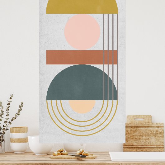 Geometrisch daglicht III Poster (Keuken)