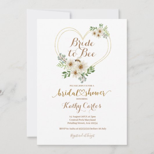 Geometrisch Daisy Vrijgezellenfeest van Bride to B Kaart (Voorkant)