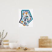 Geometrisch deco constructivistisch ontwerp poster (Keuken)