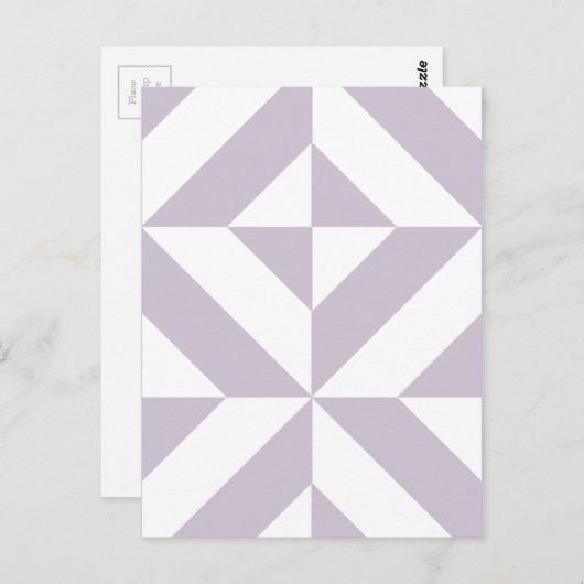 Geometrisch decoderpatroon van Bleek-koellade Briefkaart (Voorkant / Achterkant)