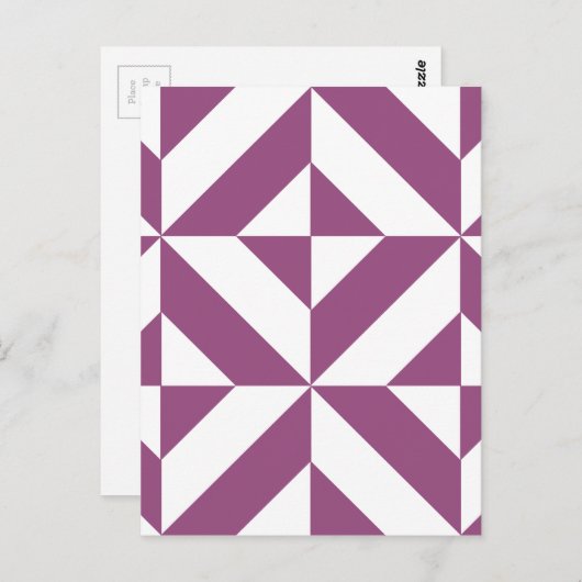 Geometrisch decoderpatroon wapengrafiek briefkaart (Voorkant / Achterkant)