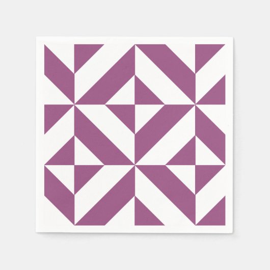 Geometrisch decoderpatroon wapengrafiek servet (Voorkant)