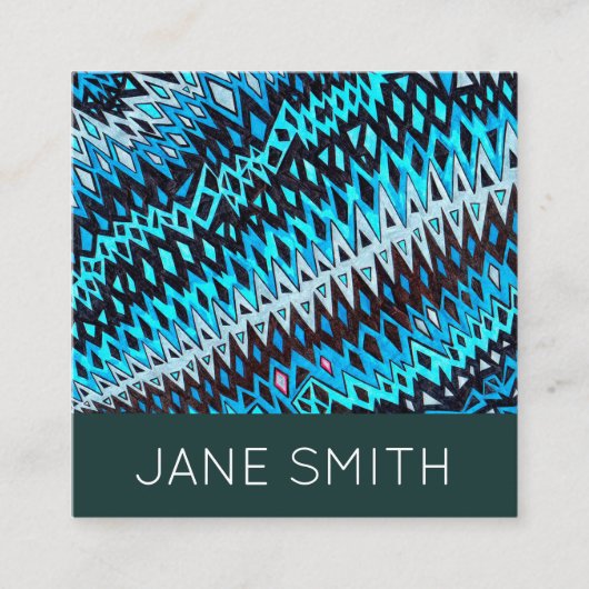 Geometrisch design moderne, stijlvolle creatieve i vierkante visitekaartje (Voorkant)