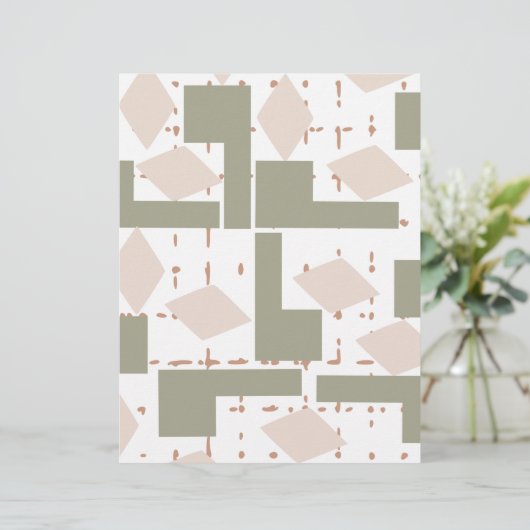 Geometrisch design papier (Staand voorkant)