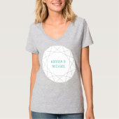 Geometrisch diamanten rond T-shirt (Voorkant)