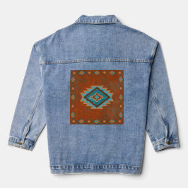 Geometrisch diamantontwerp voor de zuidwestkust va denim jacket
