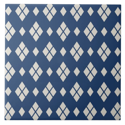 Geometrisch diamantpatroon tegeltje (Voorkant)