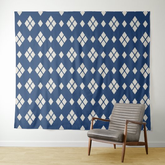 Geometrisch diamantpatroon wandkleed (In Situ (horizontaal))