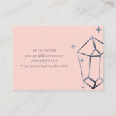 Geometrisch donkergrijs Folie roze Visitekaartje (Achterkant)