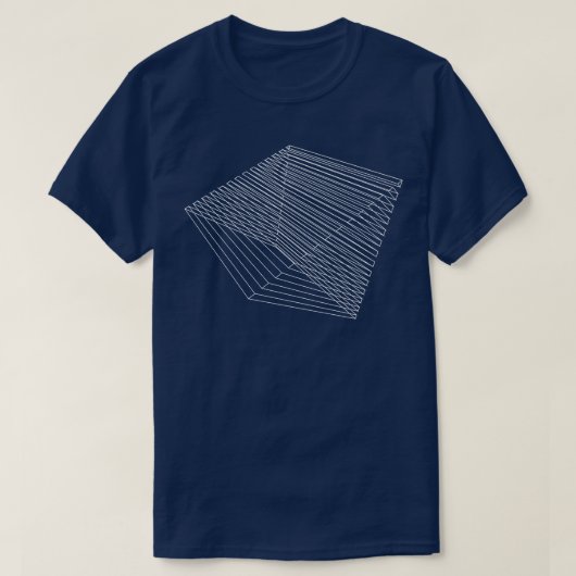 geometrisch draadframesysteem t-shirt (Design voorkant)