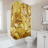 Geometrisch driedimensionaal goud metaal douchegordijn (In situ)