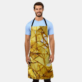 Geometrisch driedimensionaal goud metaal schort (Gedragen)