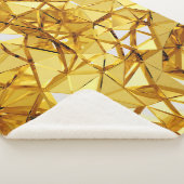 Geometrisch driedimensionaal goud metaal sherpa deken (3/4)