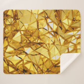 Geometrisch driedimensionaal goud metaal sherpa deken (Voorkant (horizontaal))