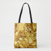 Geometrisch driedimensionaal goud metaal tote bag (Voorkant)