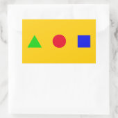 geometrisch - driehoek, cirkel en vierkant rechthoekige sticker (Tas)