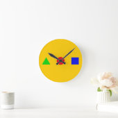 geometrisch - driehoek, cirkel en vierkant ronde klok (Huis)