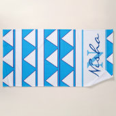 Geometrisch driehoek monogram strandlaken (Voorkant)