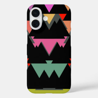 geometrisch driehoekig patroon iPhone 16 hoesje