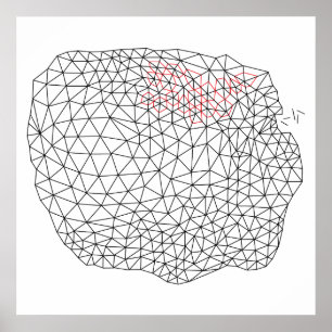 Geometrisch driehoeksontwerp poster