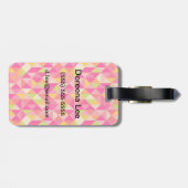 Geometrisch driehoekspatroon bagagelabel (Achterkant horizontaal)