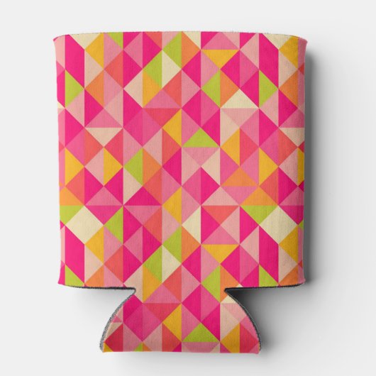 Geometrisch driehoekspatroon blikjeskoeler (Achterkant)