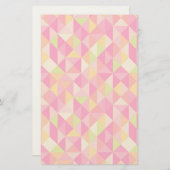 Geometrisch driehoekspatroon briefpapier (Voorkant / Achterkant)