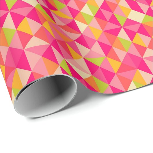 Geometrisch driehoekspatroon cadeaupapier (Rol Hoek)
