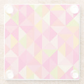 Geometrisch driehoekspatroon glazen onderzetter (Achterkant)