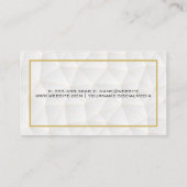 geometrisch driehoekspatroon | goudrand visitekaartje (Achterkant)