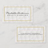 geometrisch driehoekspatroon | goudrand visitekaartje (Voorkant / Achterkant)