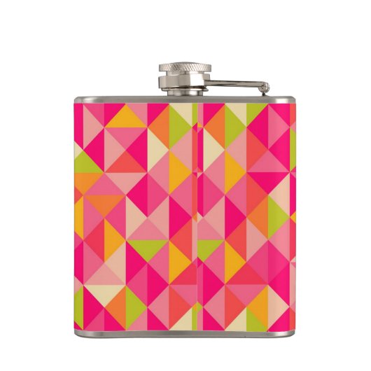 Geometrisch driehoekspatroon heupfles (Achterkant)